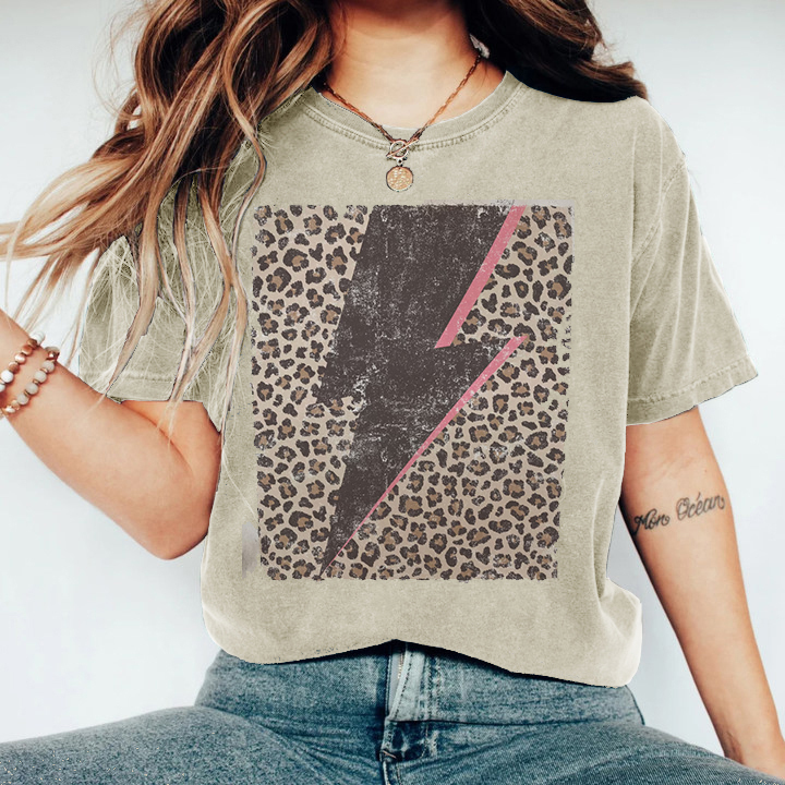 Leopard Lightning Bolt T-shirt