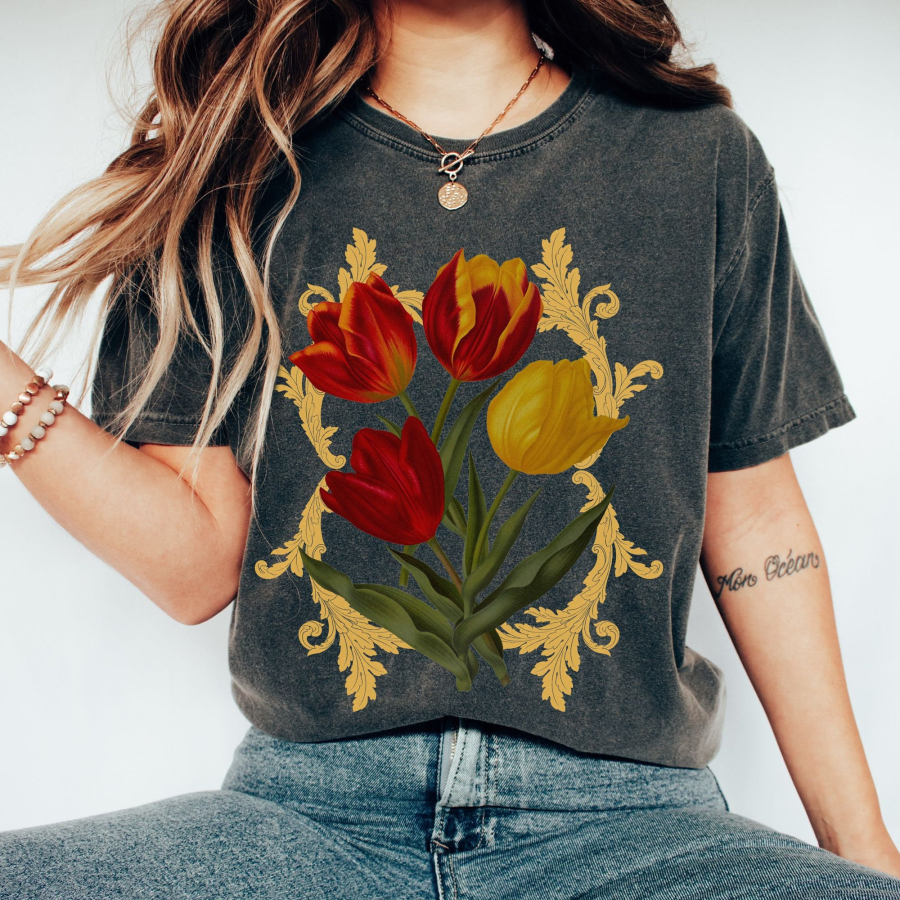 Flowers Dark Academia Botani T-shirt