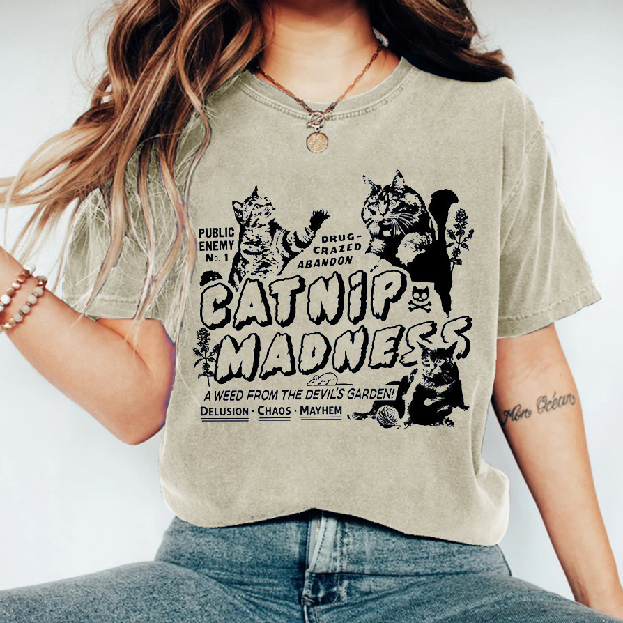 Catnip Madness Cute Cat T-shirt