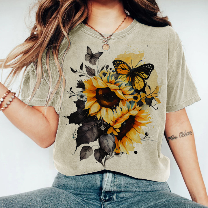 Watercolor Sunflower shirt