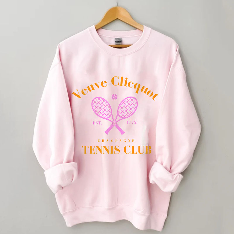 Retro Champagne Tennis Club Sweatshirt