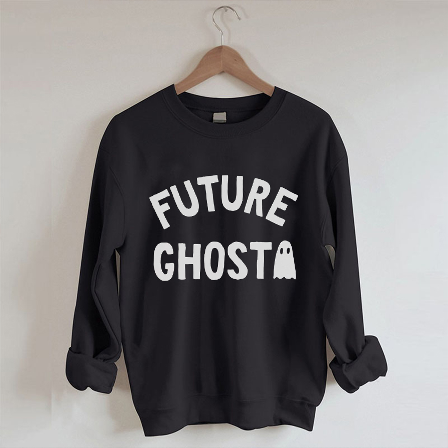 Future Ghost Black Crewneck Sweatshirt