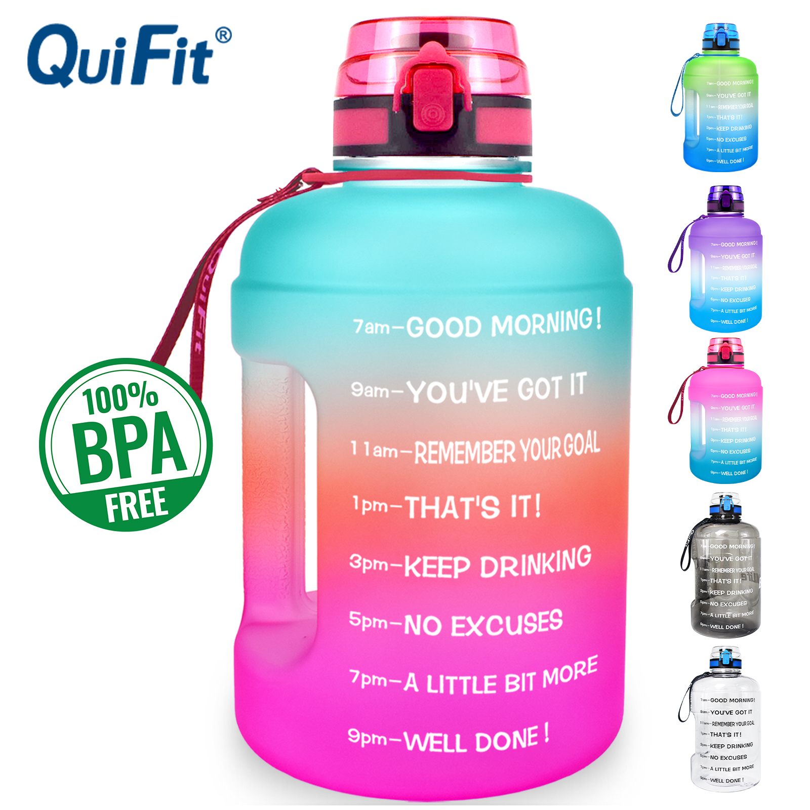 Half Gallon Water Bottle - BPA Free, Flip Cap, Gym Bottle, Extra Strong,  Matte Camo (74oz), Half Gallon - Fry's Food Stores