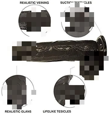 8Inch Black dildo toy with realistic soft touch Y225-YOOGiGi