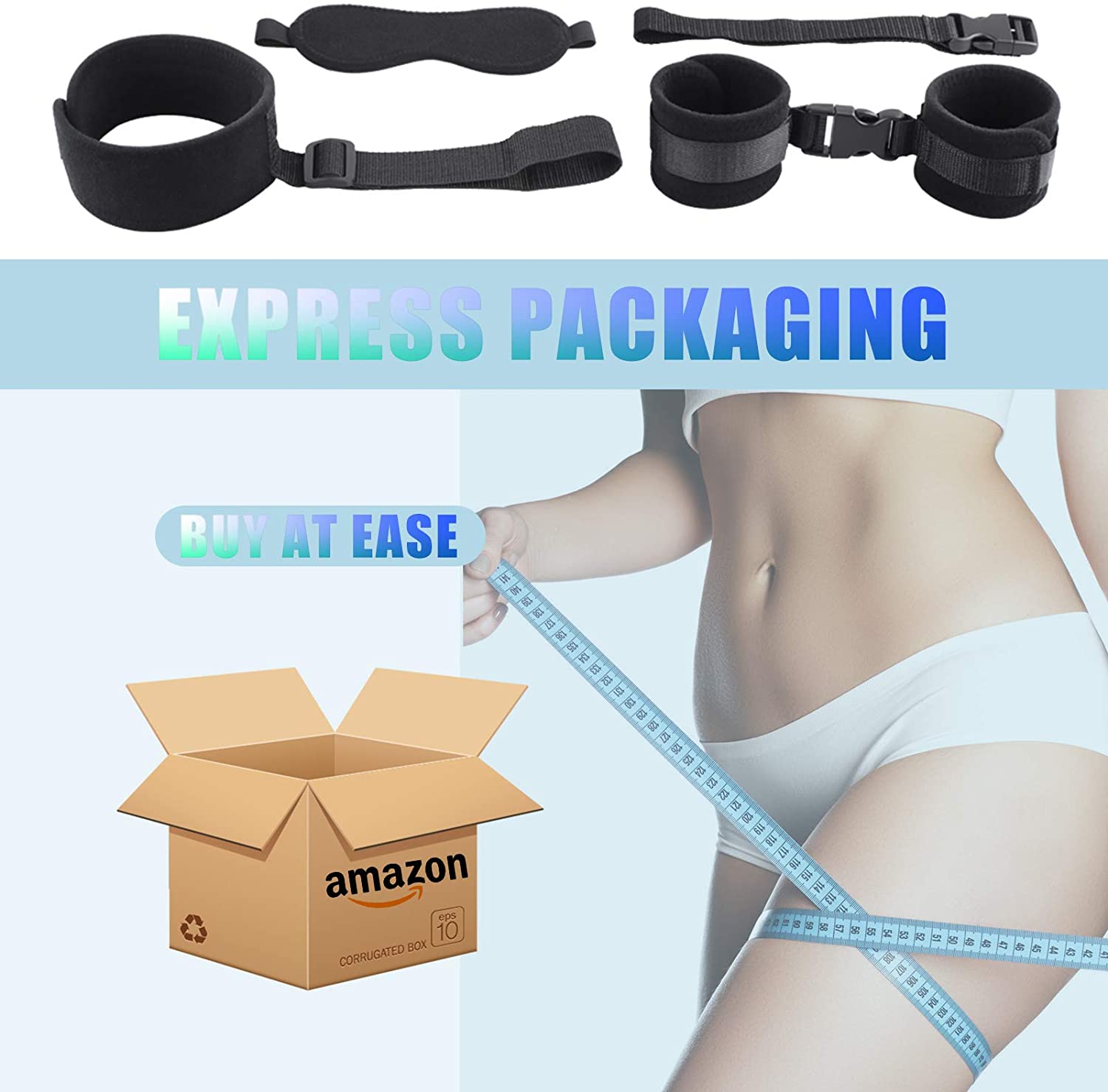 Sex Bondage BDSM Kit Restraints Set Sex Toys with Hand Cuffs Ankle Cuff Bondage Collection