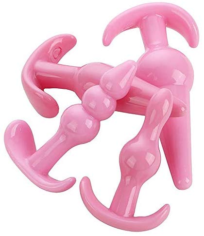 Anales Trainer Set Pleasure Plug Toy for Women Men Amal Plug Stick Beginner Training Kit Anal Butt Advanced Toy (4pcs)