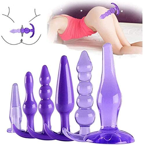 6pcs Silicone anal Butt plug Massage Toys Amal plug Training Beginner Kit