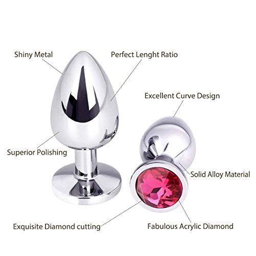3 PCS Expanding Butt Toys Stainless Steel Amal Plug Anales Plug Relaxing for Men Women