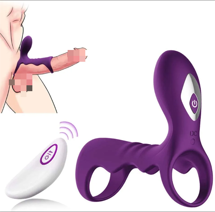 Adult Sex Toy for Men, Cock Ring Male Silicone Remote Control 10-Speed