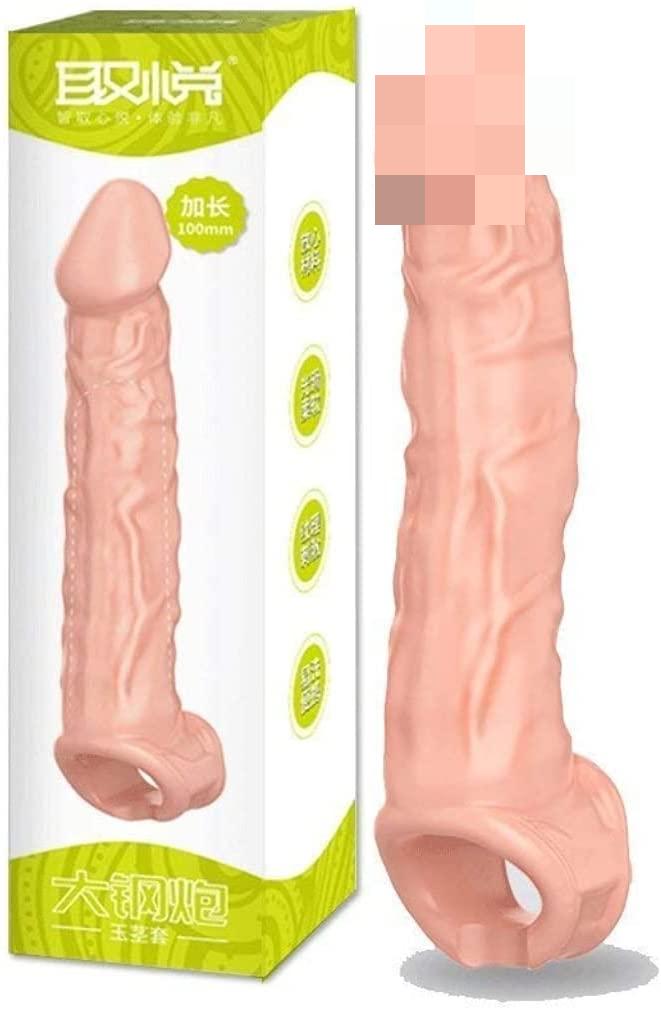 9 in Penis Extender Sleeve Realistic Penis Enlarger Penile Condom, Mal