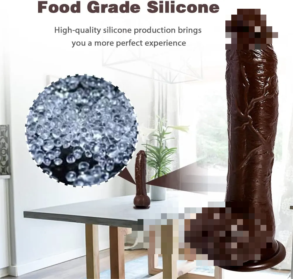 9 Inch Brown Dildo With Strong Suction Cup Lifelike Massage For Women Y242-YOOGiGi