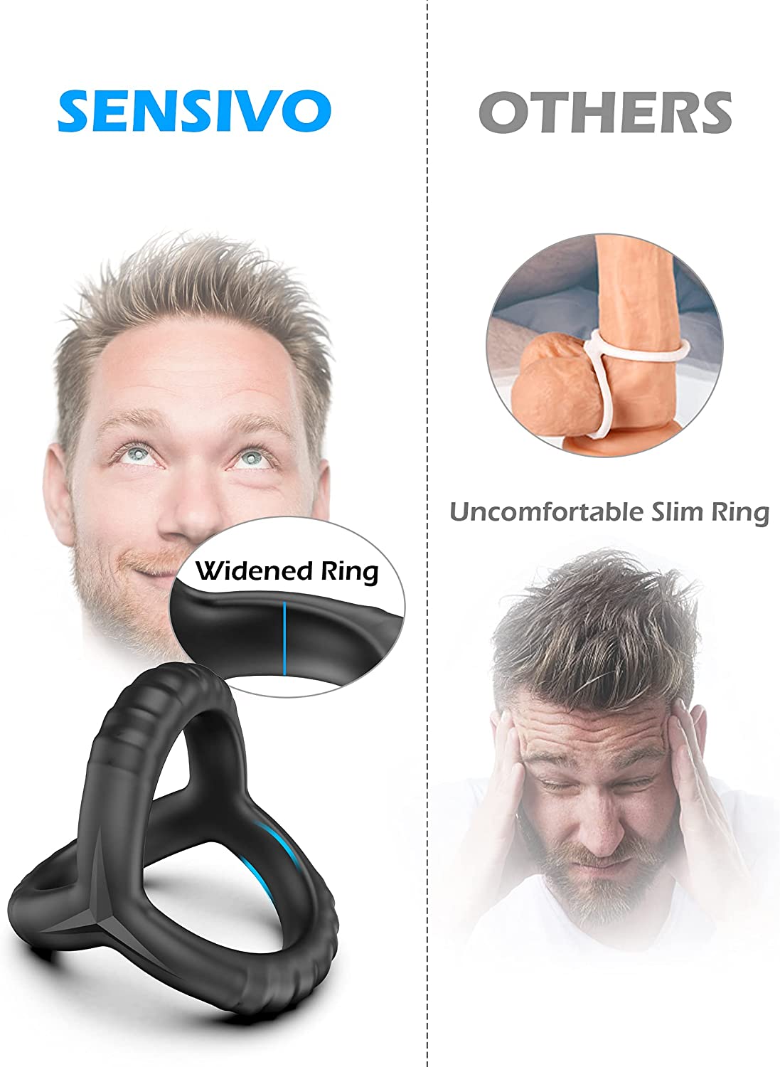 Cook Rings for Men for adjustable, Cock Rings for Men for Womens Silicone Penis ring Ring Cock rings
