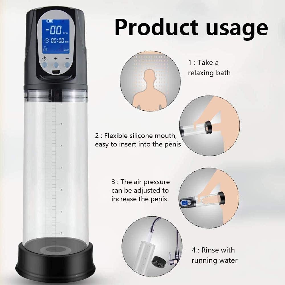 Electric Vacuum Vibrating Penis Pump , Penis Enlargement Extend Pump, Male Stamina Trainer for Bigger, Stronger Erections