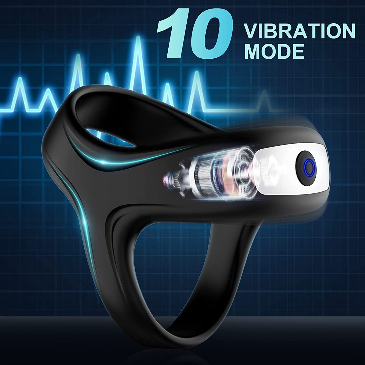 Adjustable male penis ring stimulator, adult couple toy, male sex toy to enhance penis erection.