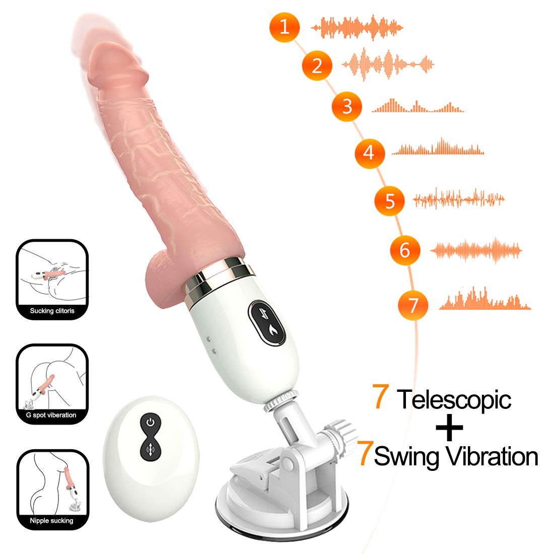 G-spot Dildo Vibrator Womens Clitoral Vibrating Stimulator With Sucker Y228