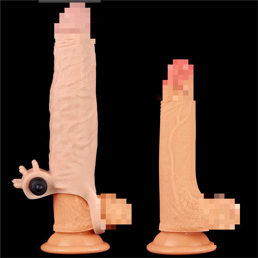Soft Realistic Penis Sleeve Penis Extender Extension Penis Enlarger Di