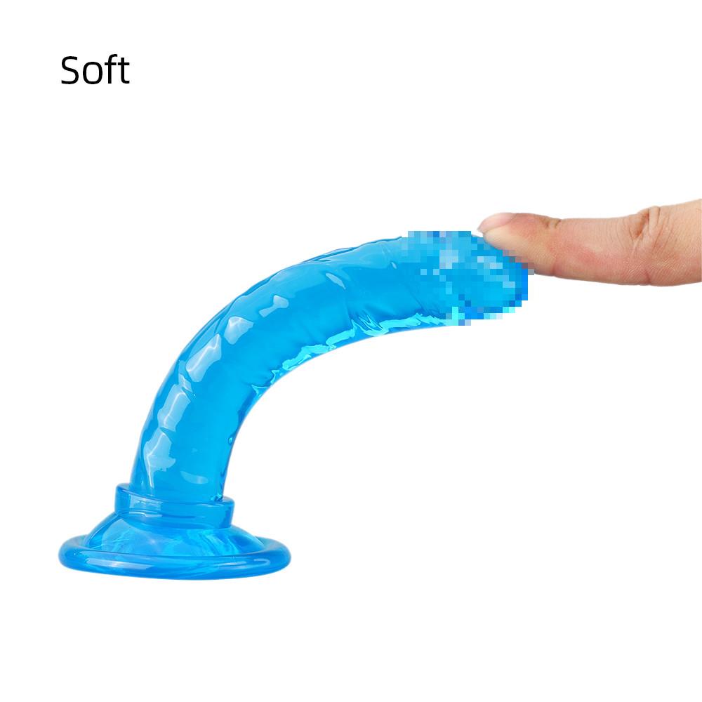 5.7" Soft Realistic Dildo Flexible Adult Sex Massage Toy with Powerful