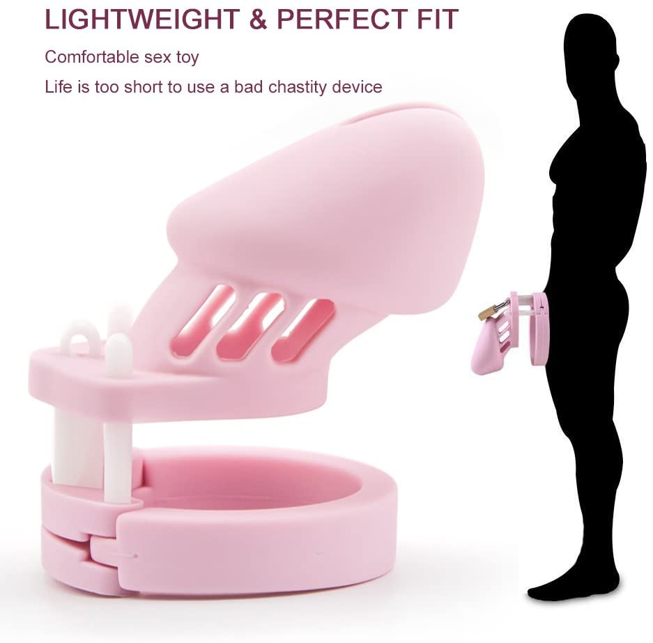 Cock Cage Male Chastity Device Locked Cage Sex Toy for Men,Key and Lock Included