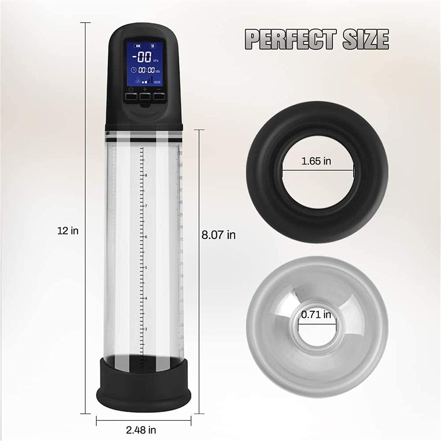 Manual Penis Vacuum Air Pump Strengthen Enlarger Booster Extender Setting Device for Men