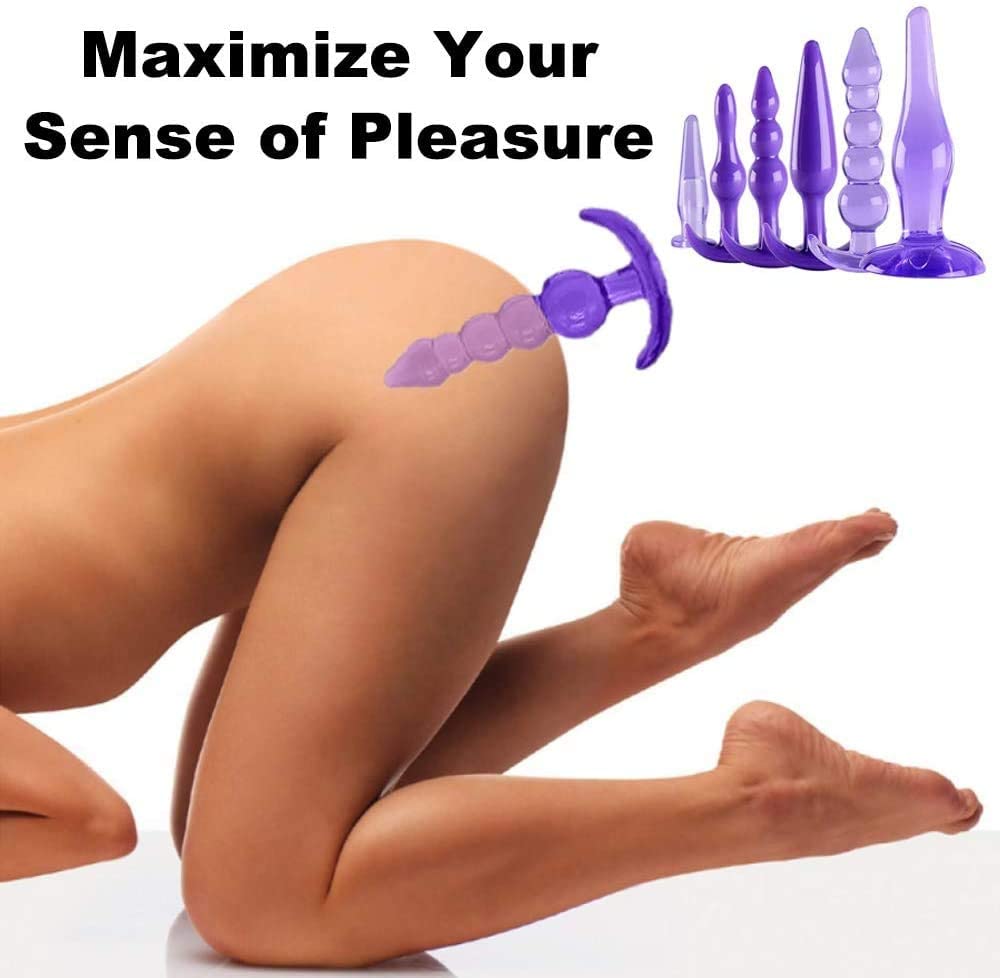 6pcs Silicone anal Butt plug Massage Toys Amal plug Training Beginner Kit