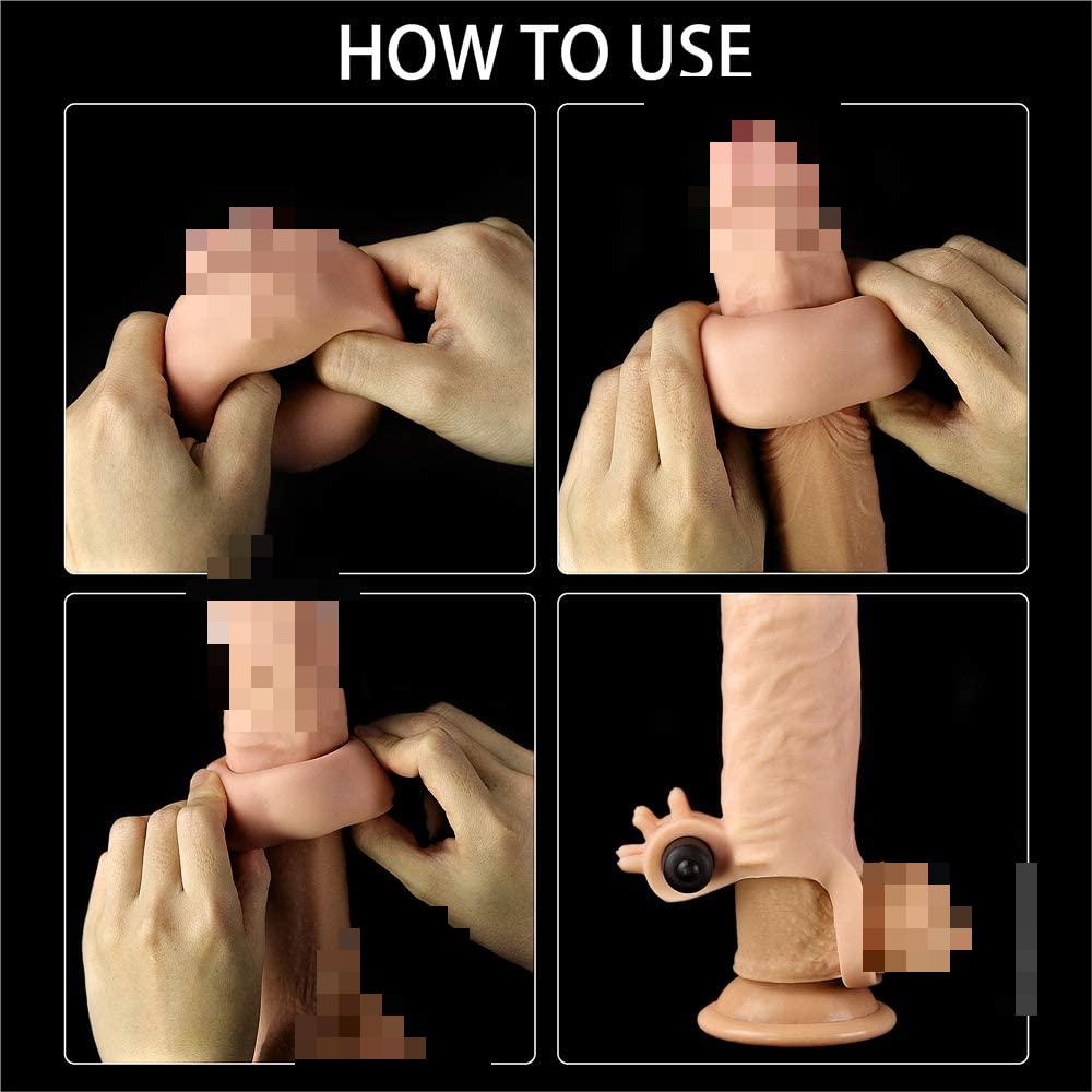 Soft Realistic Penis Sleeve Penis Extender Extension Penis Enlarger Di