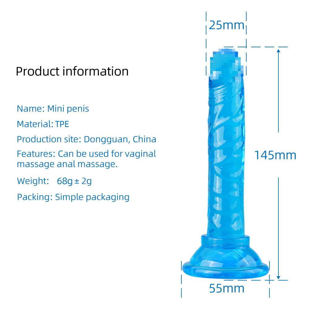 5.7" Soft Realistic Dildo Flexible Adult Sex Massage Toy with Powerful