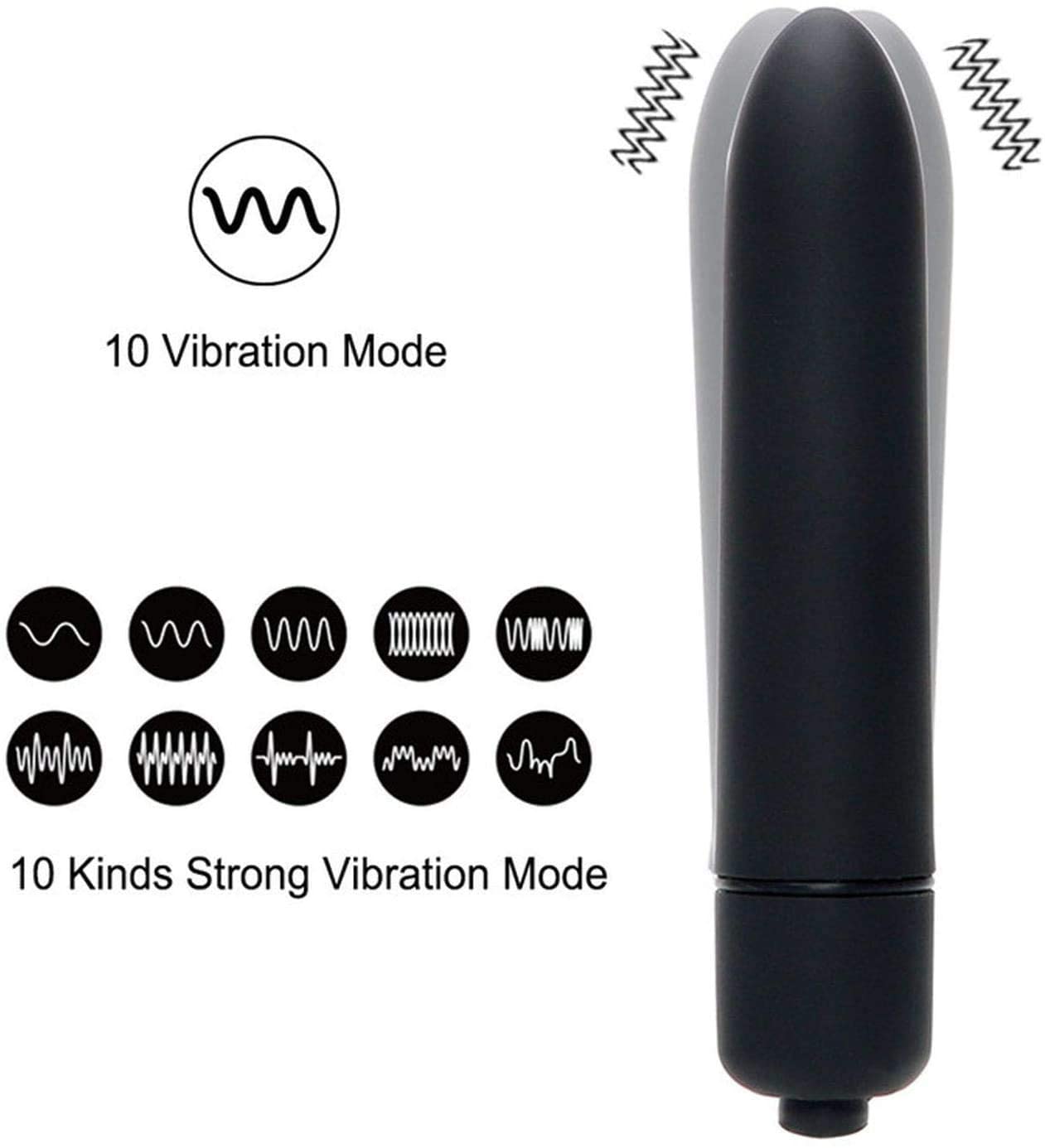 Bullet Vibrator with Angled Tip for Precise Clitoris G Spot Stimulation, Rechargeable Waterproof