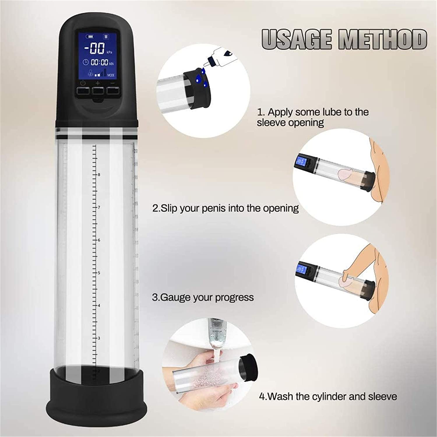 Manual Penis Vacuum Air Pump Strengthen Enlarger Booster Extender Setting Device for Men