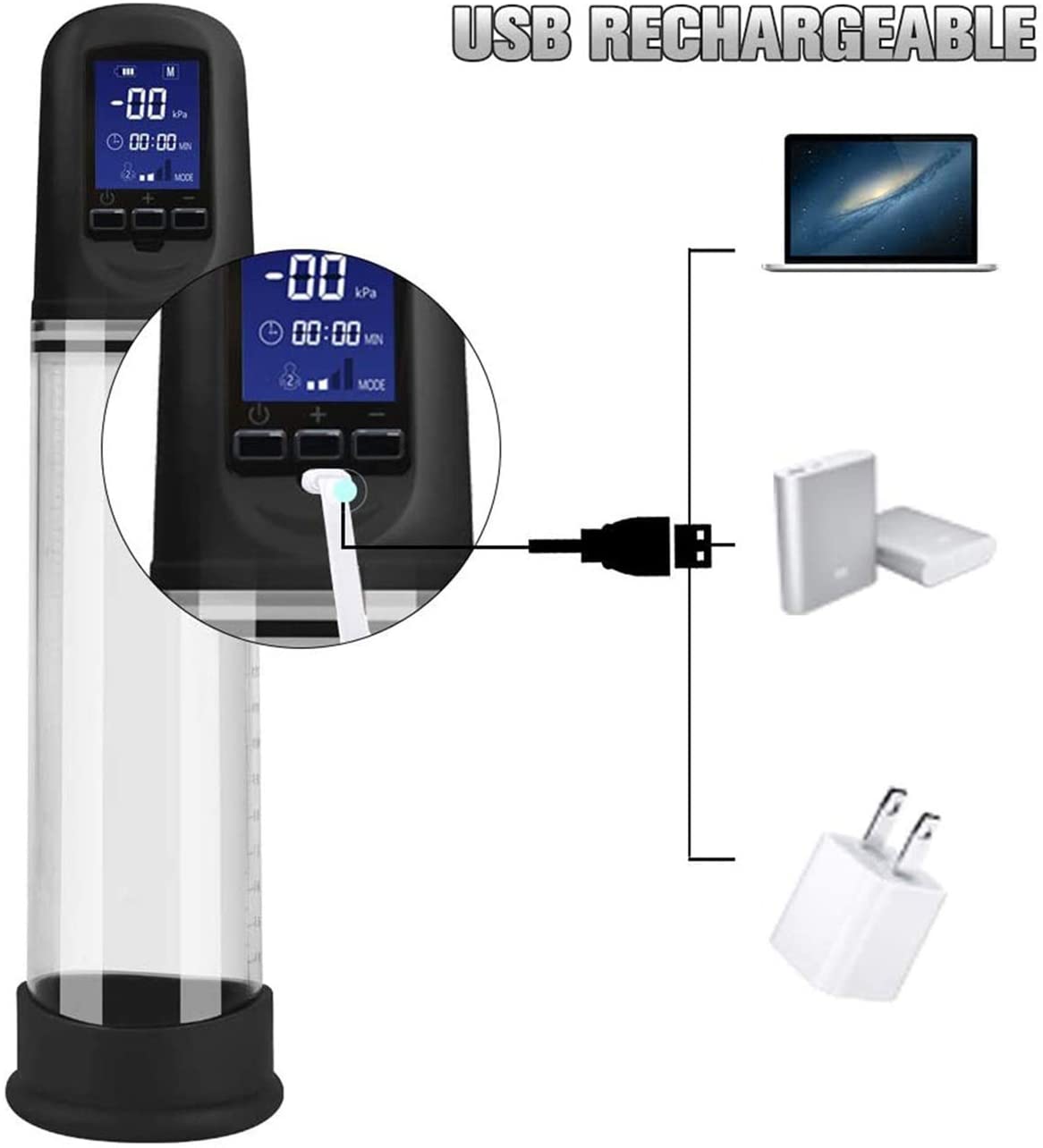 Manual Penis Vacuum Air Pump Strengthen Enlarger Booster Extender Setting Device for Men