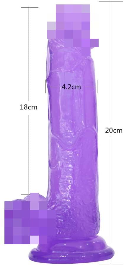 8 Inch Purple Dildo Ladies Masturbation Dildo Liquid Silicone Y232