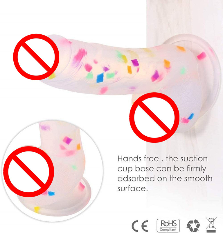 7.5 Inch Colorful Dildo with Suction Cup Y184-YOOGiGi