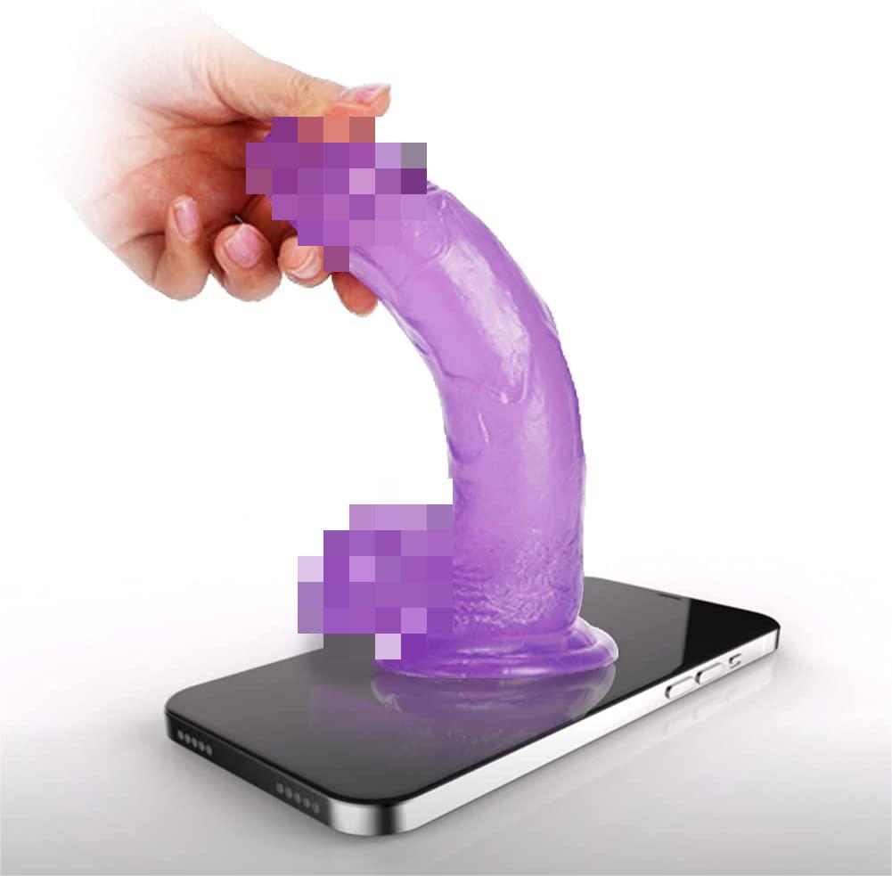 8 Inch Purple Dildo Ladies Masturbation Dildo Liquid Silicone Y232