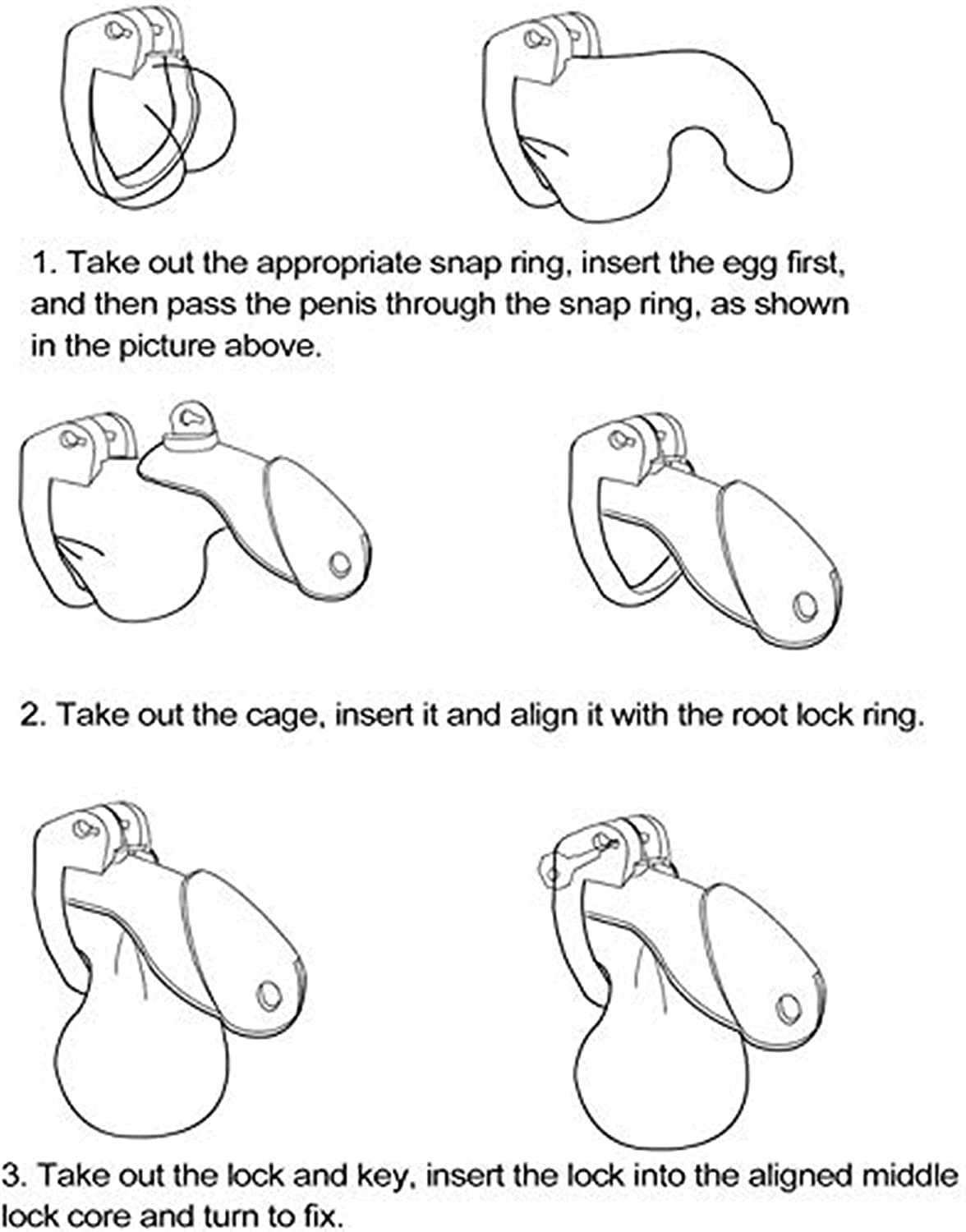 Cock Cage Male Chastity Device Locked Cage Sex Toy for Men,Key and Lock Included