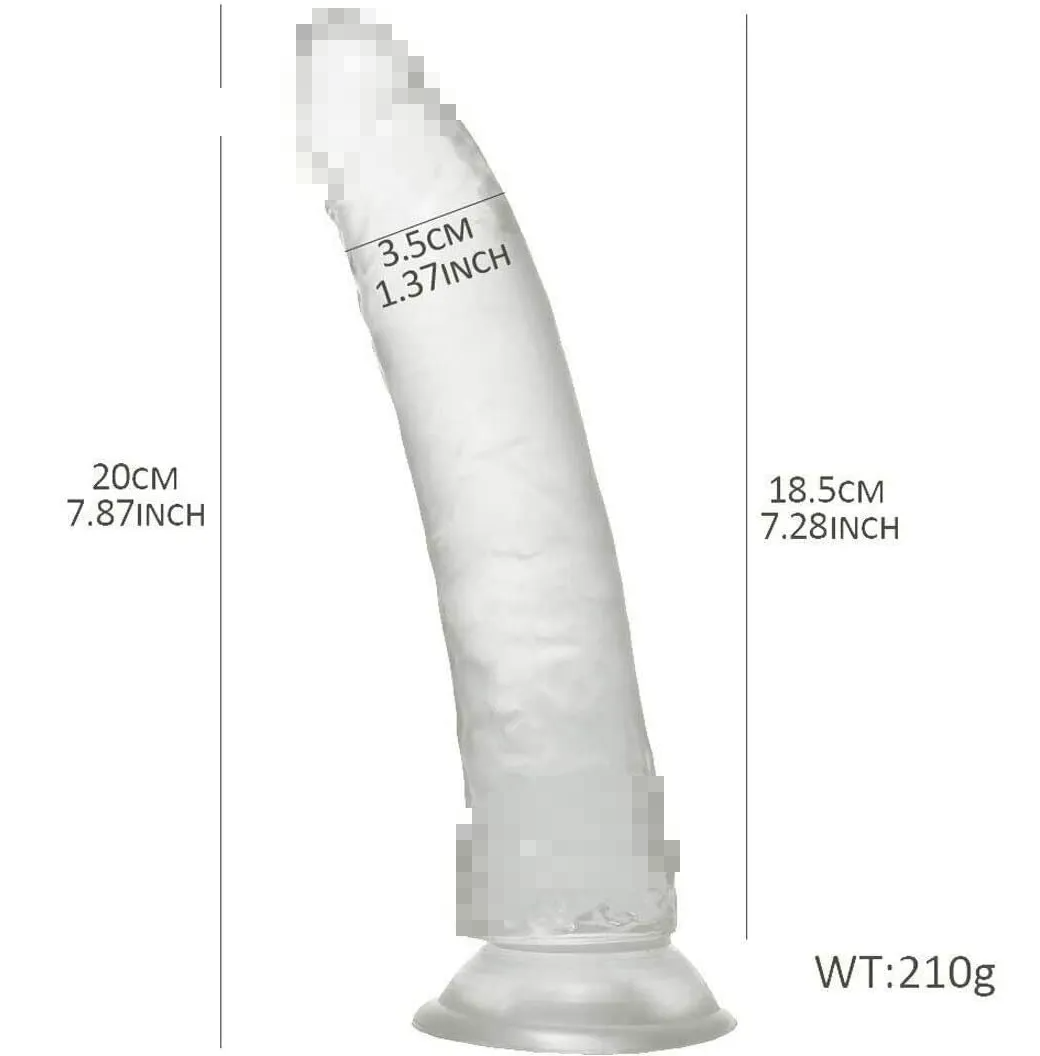 8 inch Waterproof Realistic Dildo With Suction Cup Training Massage Toys for Adult Y230-YOOGiGi