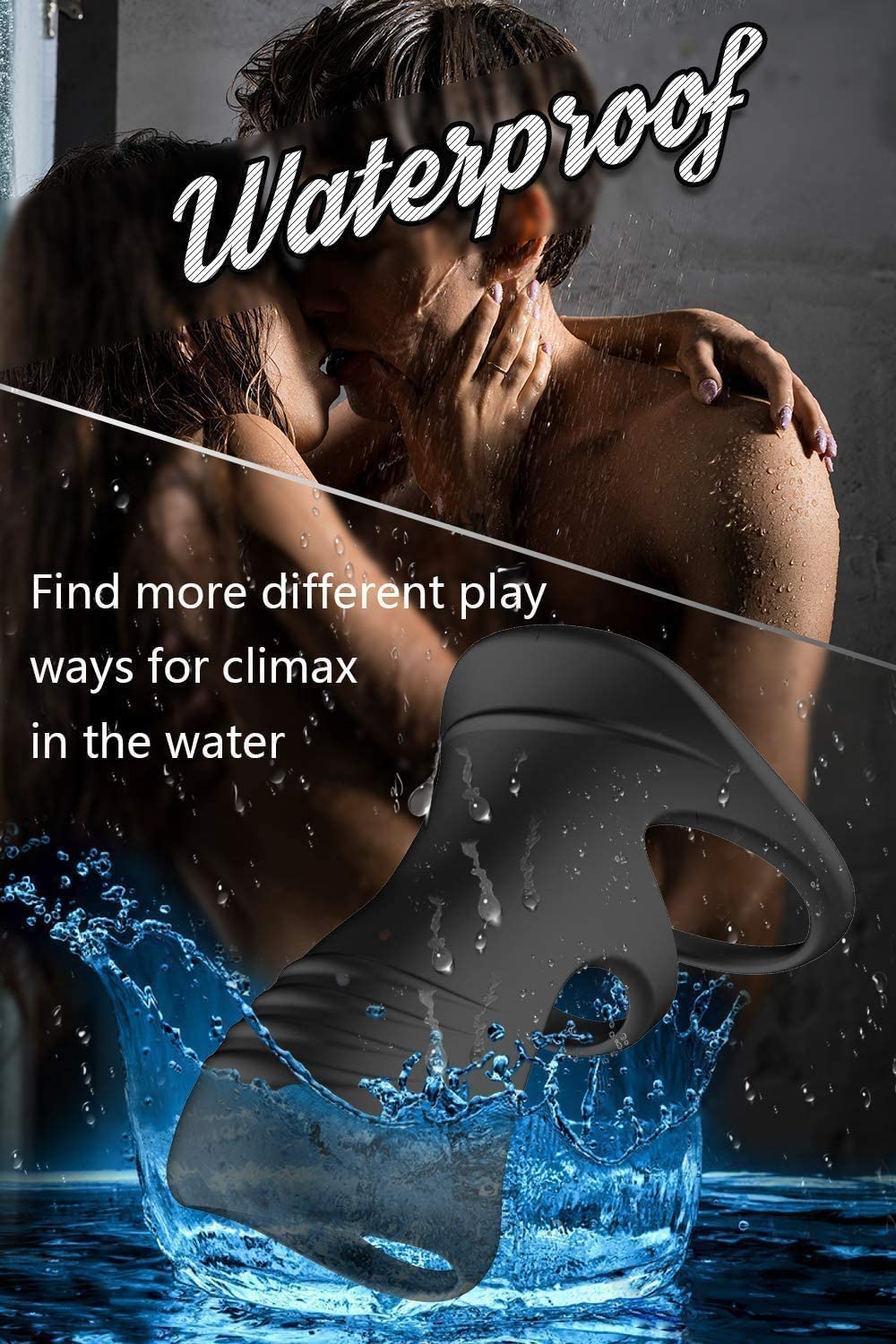 Silicone Dual Penis Ring, Premium Stretchy Longer Harder Stronger Erection Cock Ring Erection Enhancing Sex Toy for Man or Couples Play