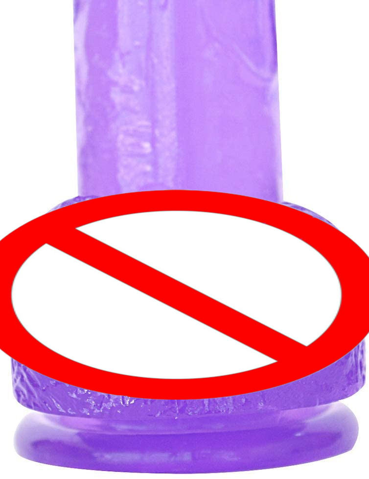 7 Inch Waterproof Personal Purple Realistic Dildo, Soft Reusable Dildo Toy Dildo with Suction Cups for Women Y224-YOOGiGi