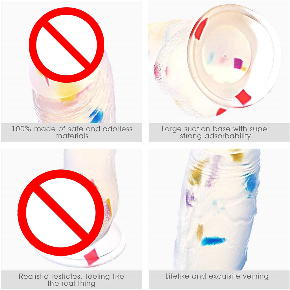 7.5 Inch Colorful Dildo with Suction Cup Y184-YOOGiGi