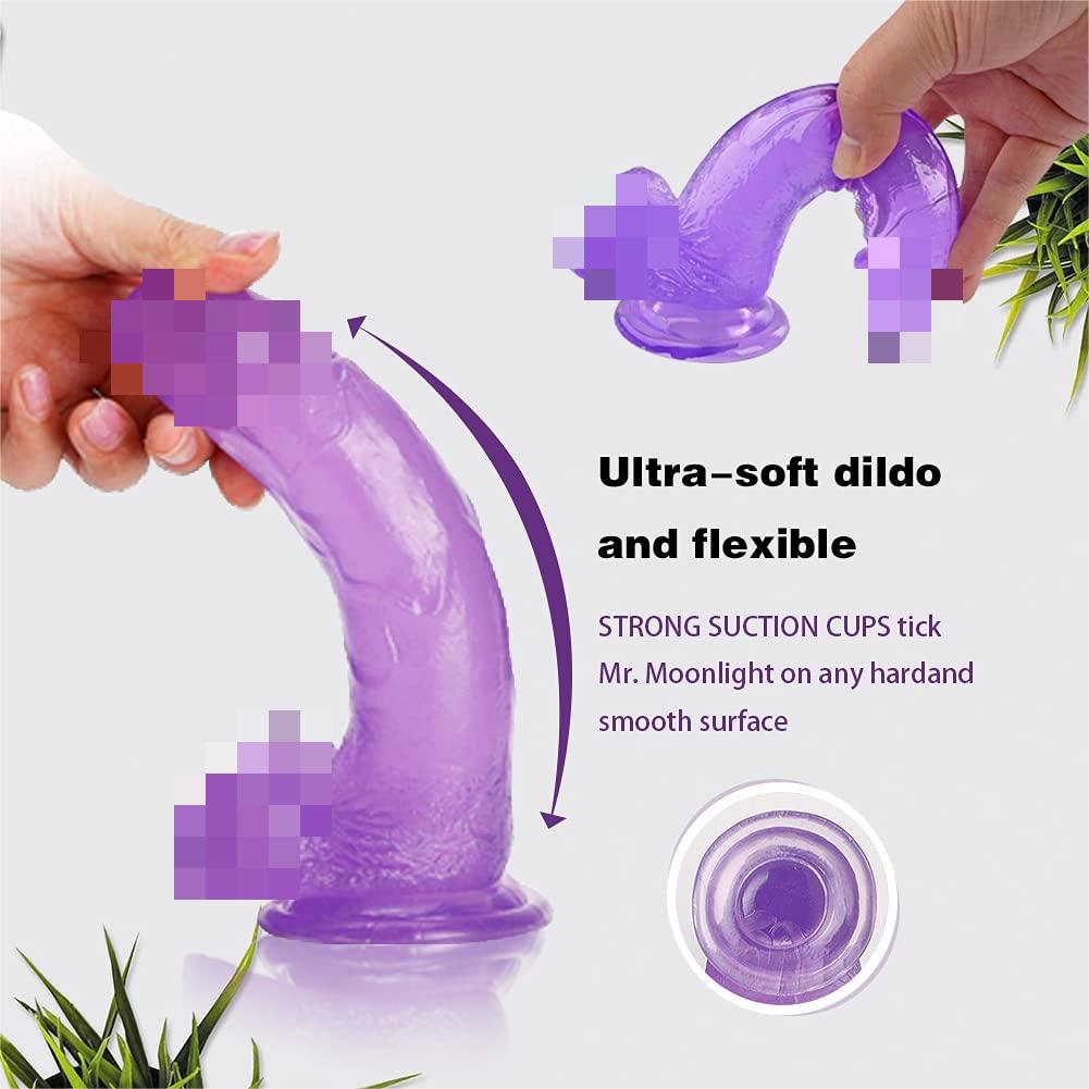 8 Inch Purple Dildo Ladies Masturbation Dildo Liquid Silicone Y232