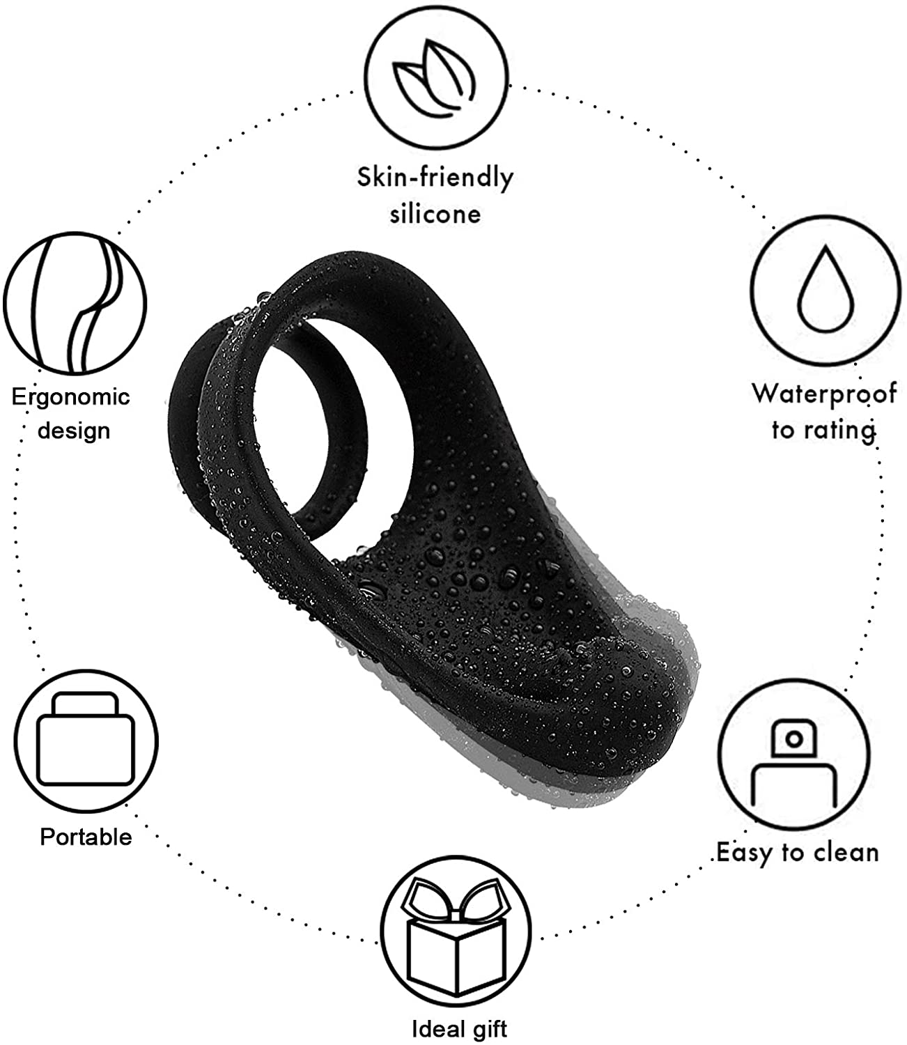 Silicone Cock Ring Sex Toy for Couple Vibratings for Men Penisring Ring for Her PLeasure Toys