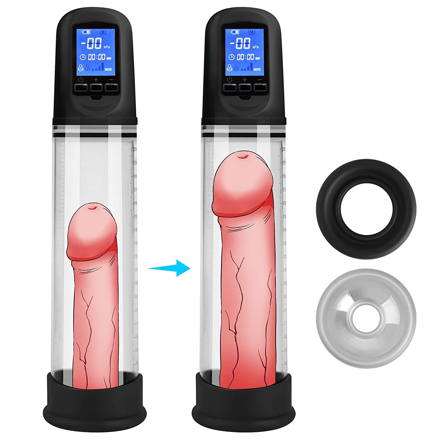 Manual Penis Vacuum Air Pump Strengthen Enlarger Booster Extender Setting Device for Men