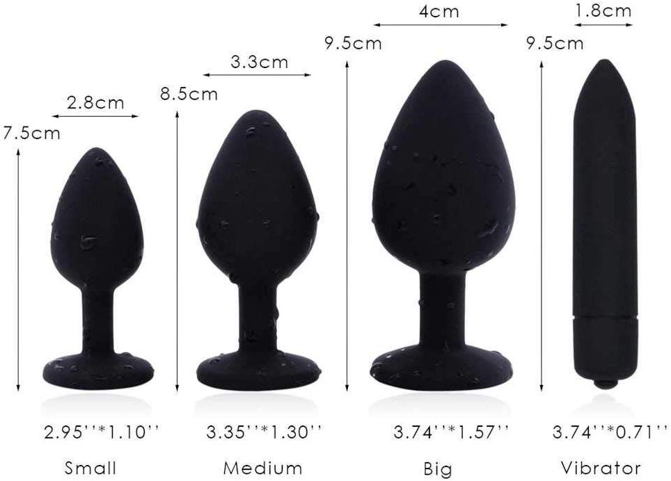 4pcs Expanding Plug Toys Stainless Steel Amal Plug Butt Toy Plug Tool