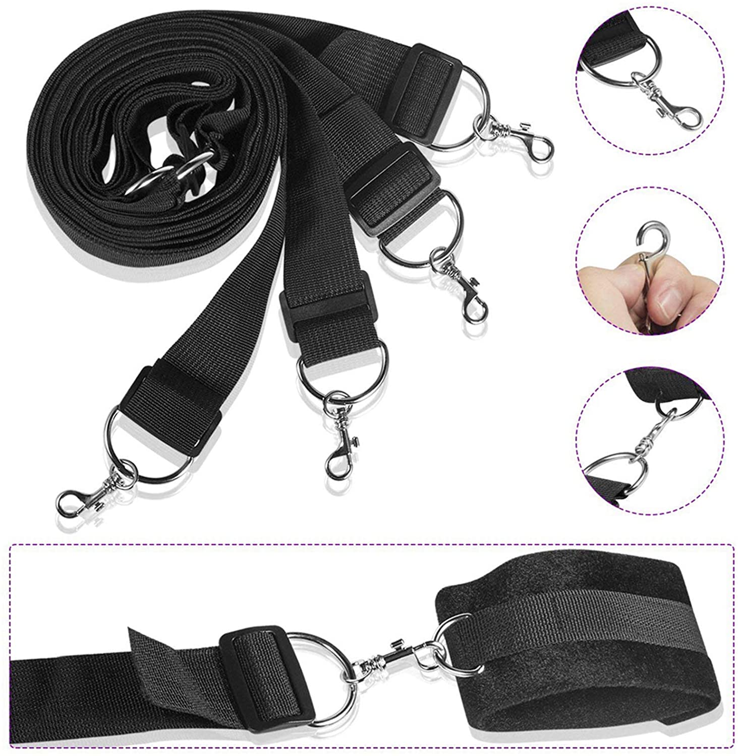 Sex Bondage BDSM Kit  Restraints Set Sex Toys with Hand Cuffs Ankle Cuff Bondage Collection