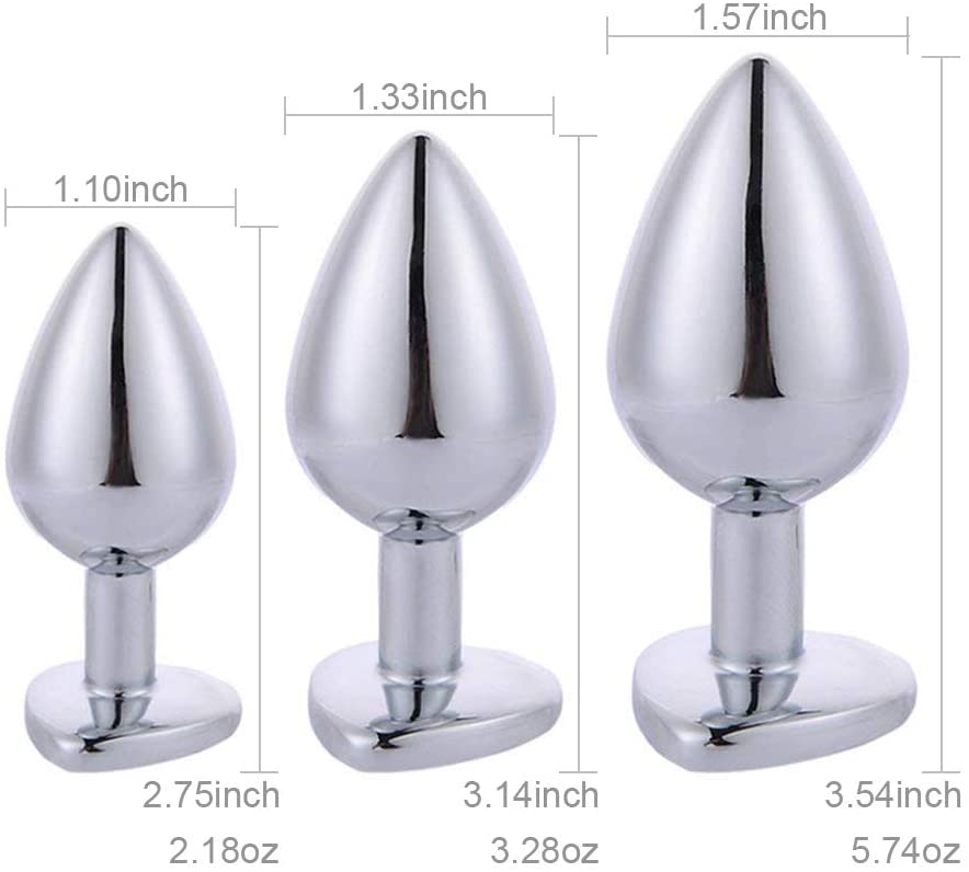 3 PCS Expanding Butt Toys Stainless Steel Amal Plug Anales Plug Relaxing for Men Women