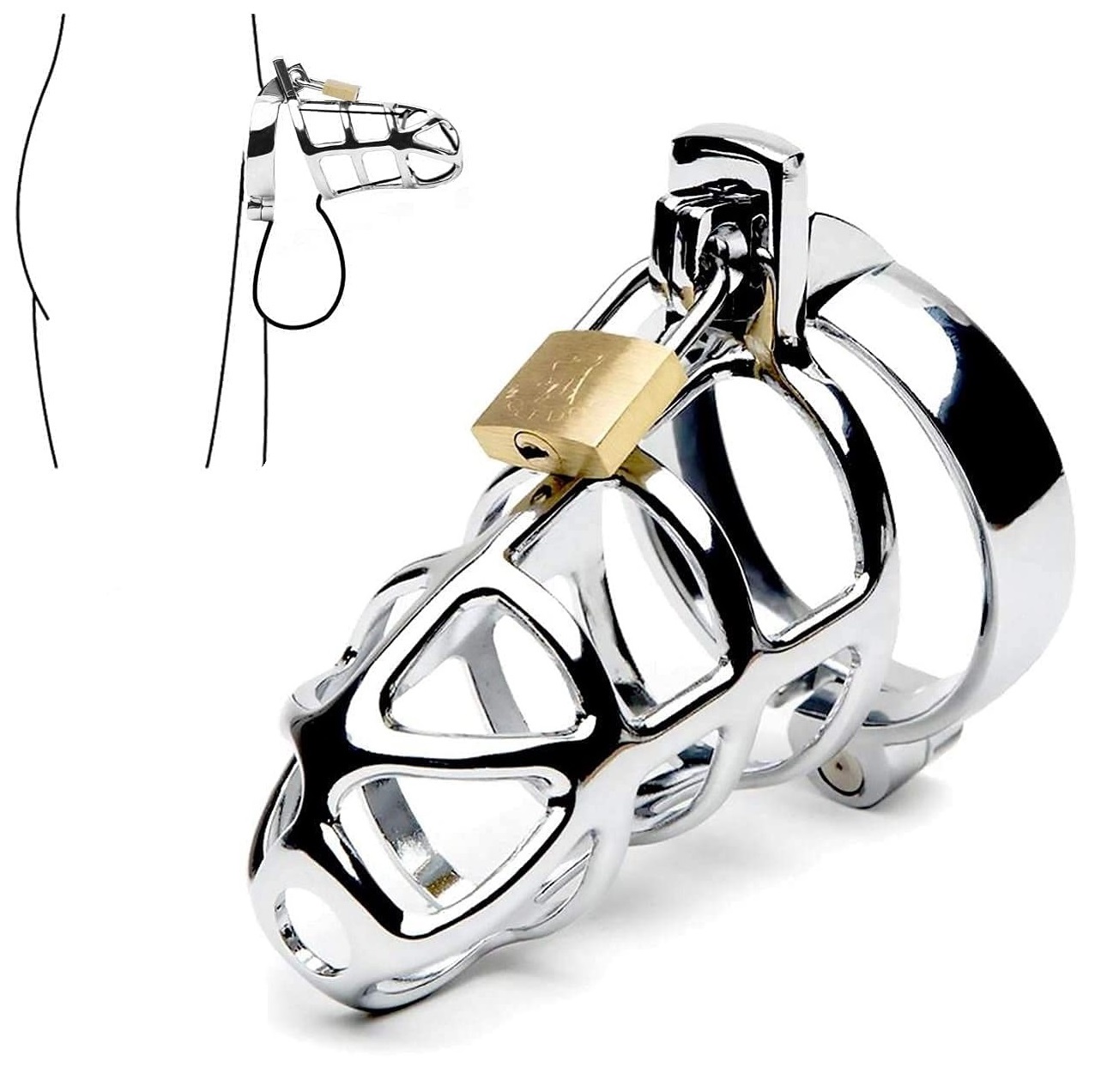 Chastity Device Locked Cage Male Cock Cage Sex Toy
