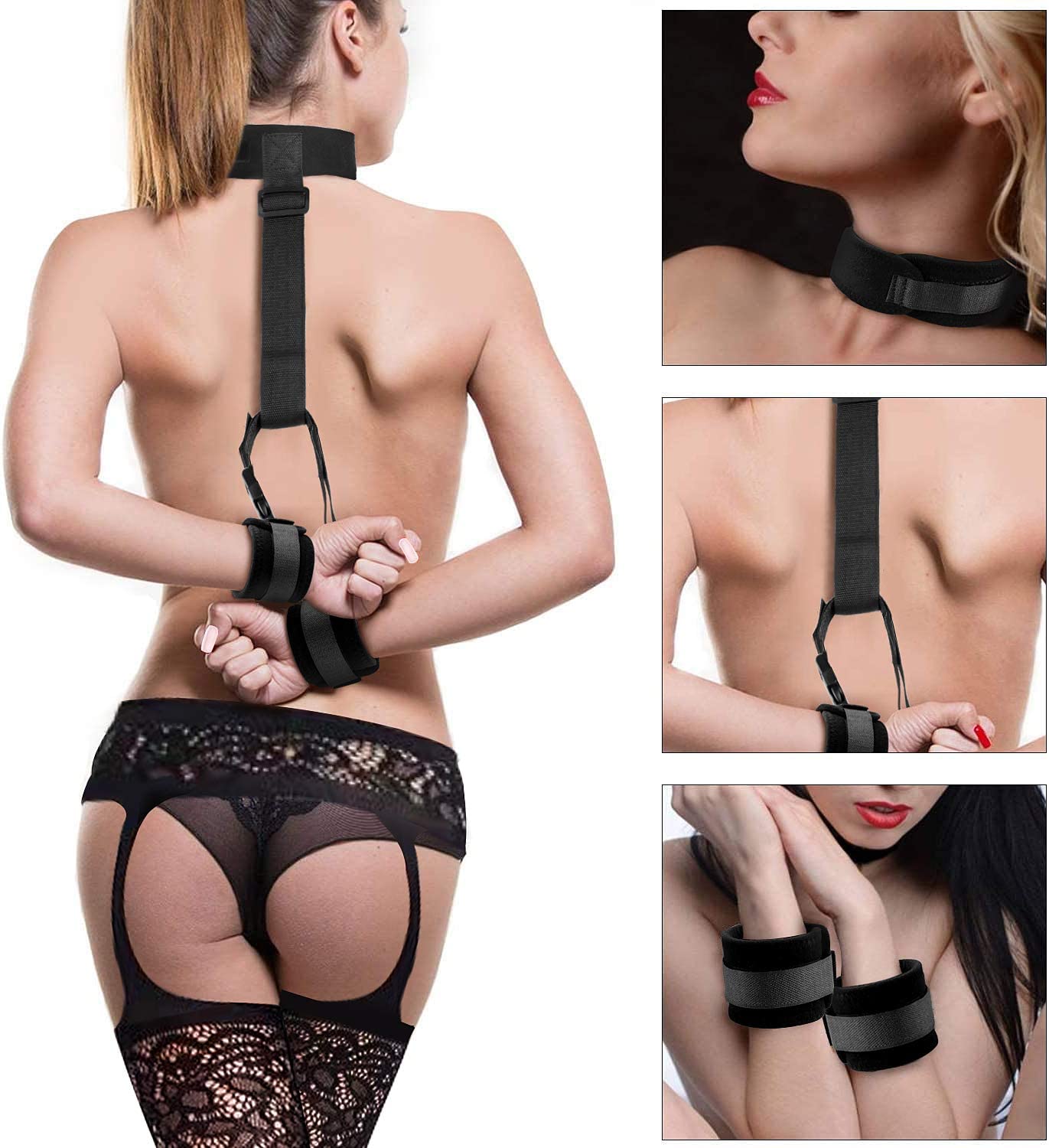 Sex Bondage BDSM Kit Restraints Set Sex Toys with Hand Cuffs Ankle Cuff Bondage Collection