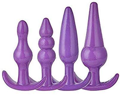 Anales Trainer Set Pleasure Plug Toy for Women Men Amal Plug Stick Beginner Training Kit Anal Butt Advanced Toy (4pcs)