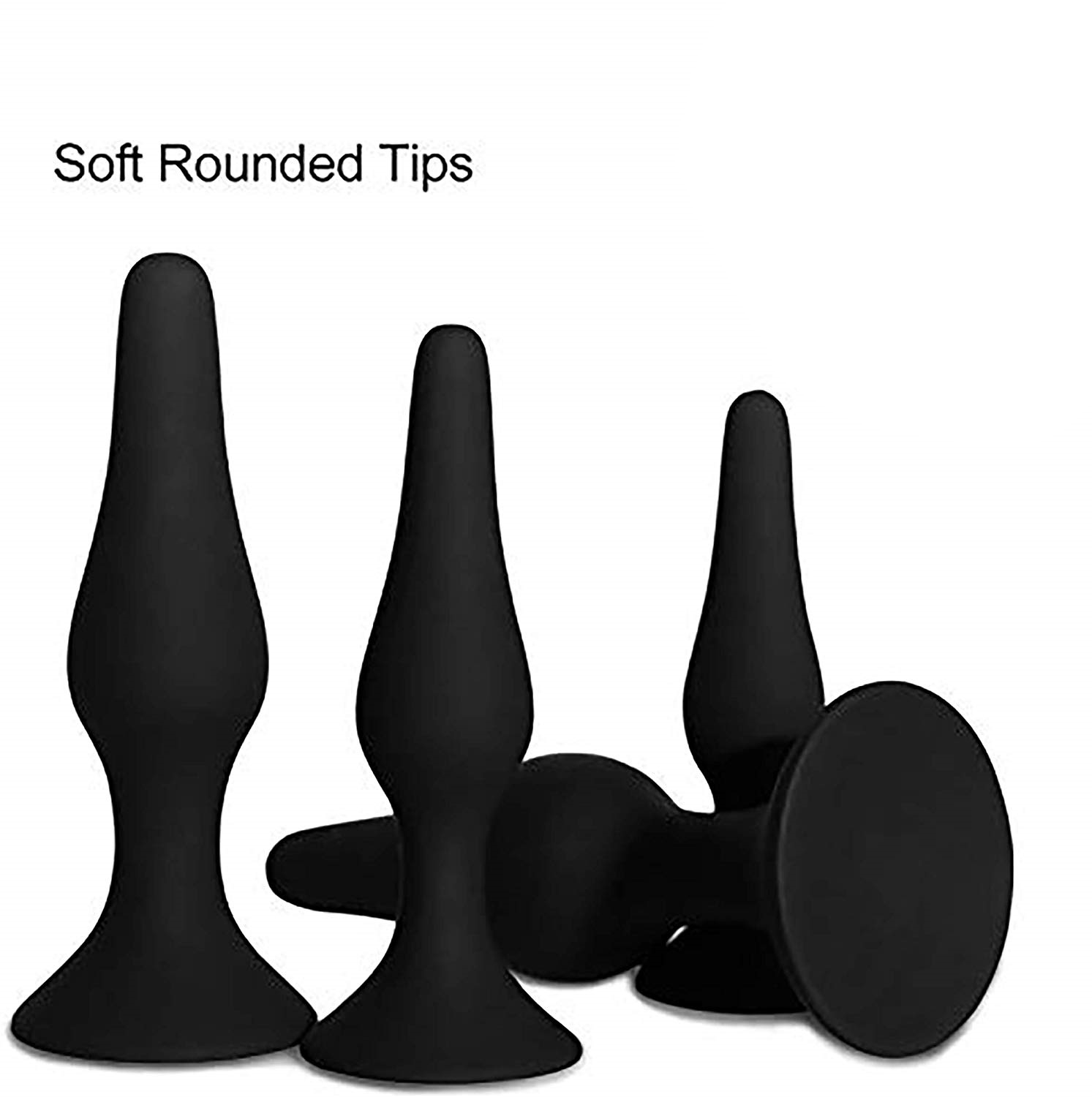 Butt Plug Trainer Silicone Anal Plug Beginners Starter Set for Women and Men 4 Piece Set