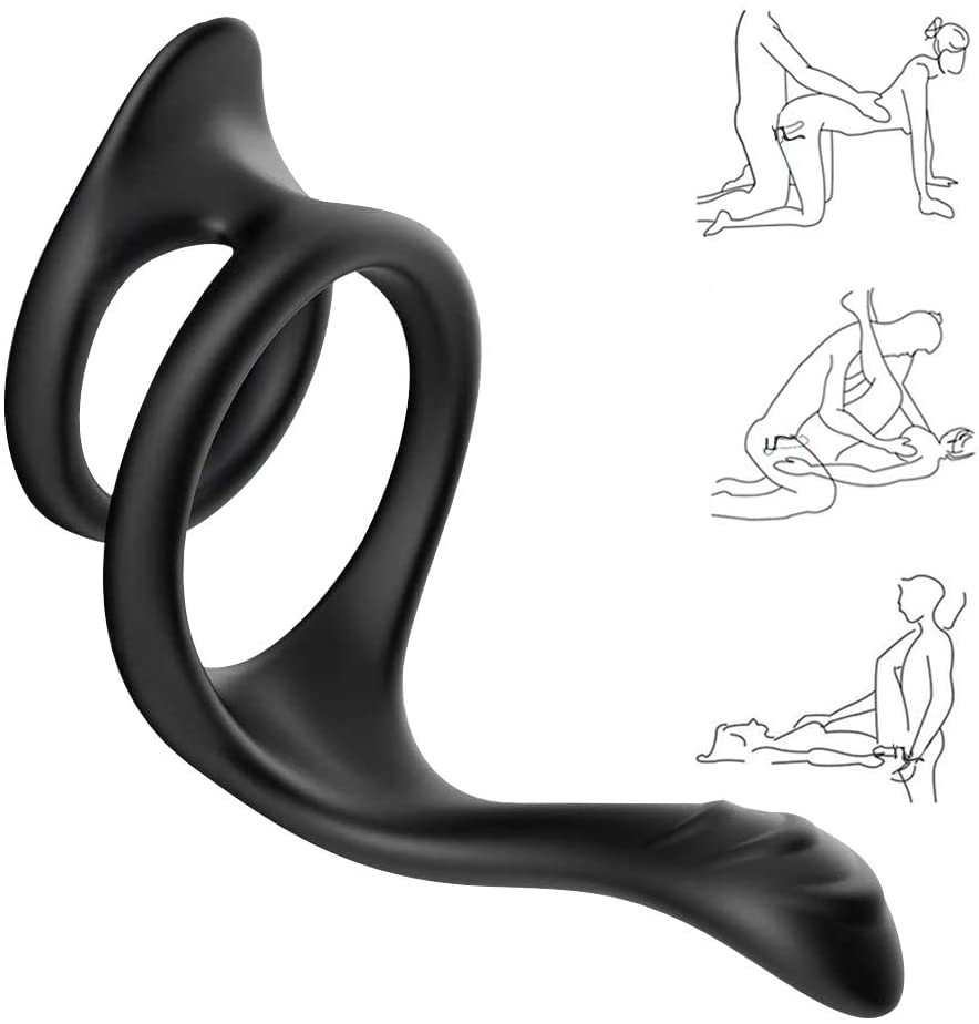 Silicone Double Penis Ring Mens Training Ring, Sexy underwear Stimulator Cock Ring