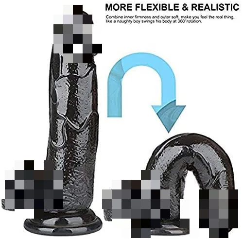 8Inch Black dildo toy with realistic soft touch Y225-YOOGiGi