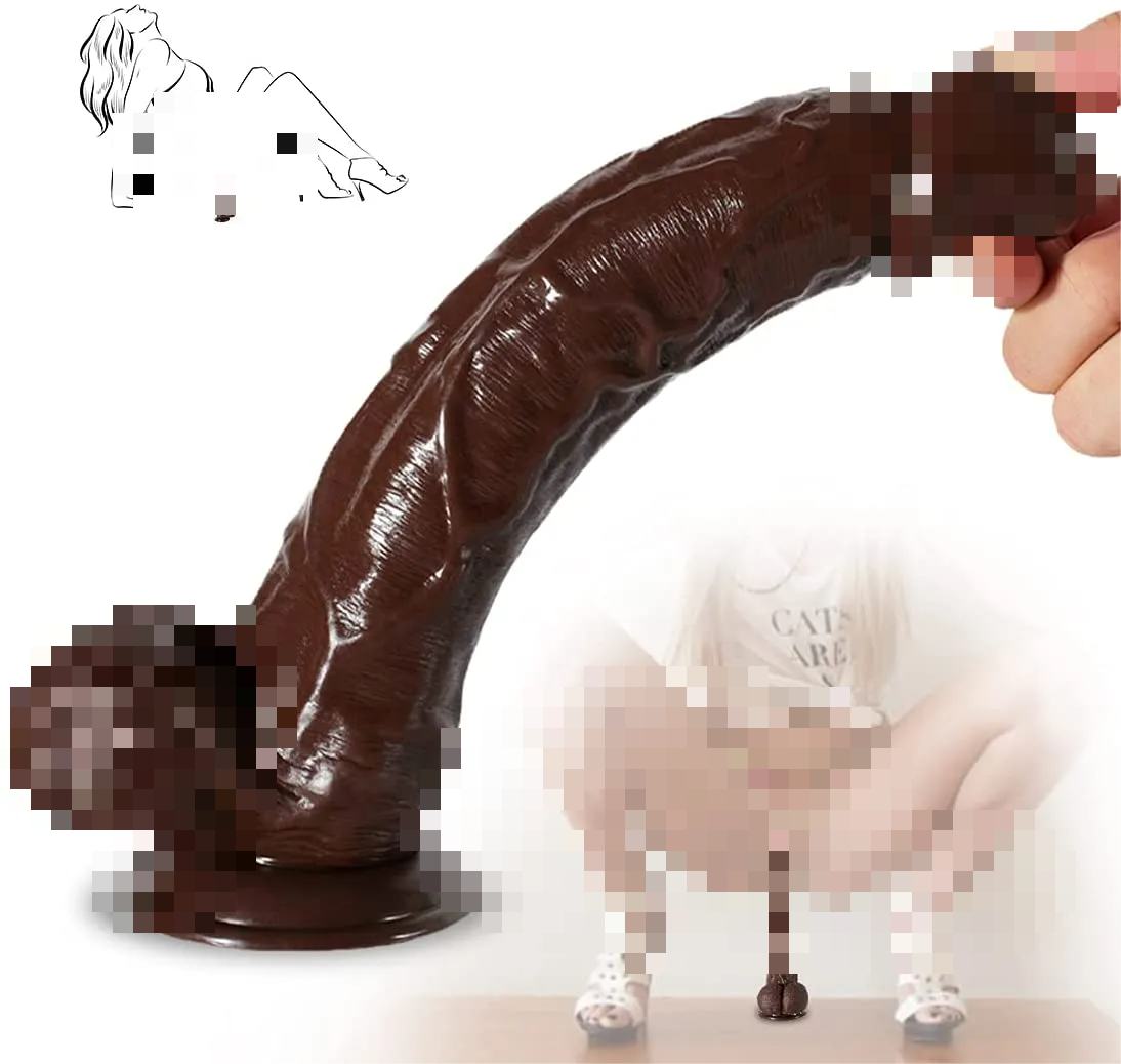 9 Inch Brown Dildo With Strong Suction Cup Lifelike Massage For Women Y242-YOOGiGi